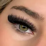 Mega volume lash extensions, full-glam look
